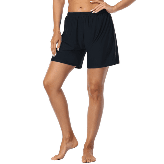 Hilor Women's Swim Board Shorts Sport Boyleg Trunk Swimwear Bottom