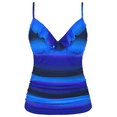 thumbnail image 1 of Hilor Women's Tankini Tops Shirred Ruffled Swimsuits V Neck Swimwear Top, 1 of 6
