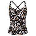 thumbnail image 1 of Hilor Women's Tankini Tops Tummy Control Swim Top Cross Back Swimwear Tops, 1 of 8