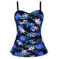 thumbnail image 1 of Hilor Womens 50's Retro Ruched Tankini Tops Ruffle Hem Swimsuit Tops Plus Size Swim Tops, 1 of 6
