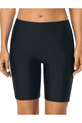 Womens Plus Size Swim Shorts Rash Guard Swim Bottom Active Sport Surf Shorts UV Long Bike Shorts