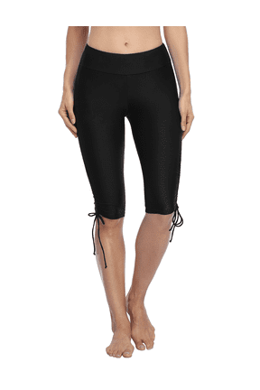 Womens Rash Guard Long Swim Shorts Surfing Tights Tankini Bottom