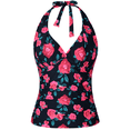 thumbnail image 1 of Hilor Womens Swimsuit Tops V Neck Halter Swim Tops Tummy Control Tankini Top, 1 of 5