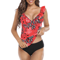 thumbnail image 1 of Hilor Womens Two Piece Bathing Suits Tummy Control Swimwsuit Ruffled V Neck Tankini Swimwear, 1 of 6