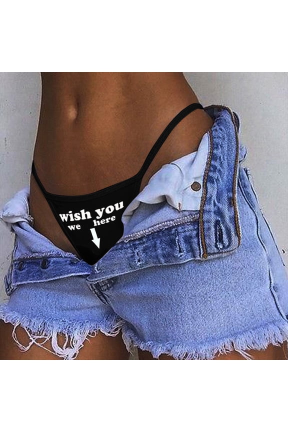 Hilos Para Mujer Bachelorette Thong Panties For Women Sexy Women G String Black Underwear