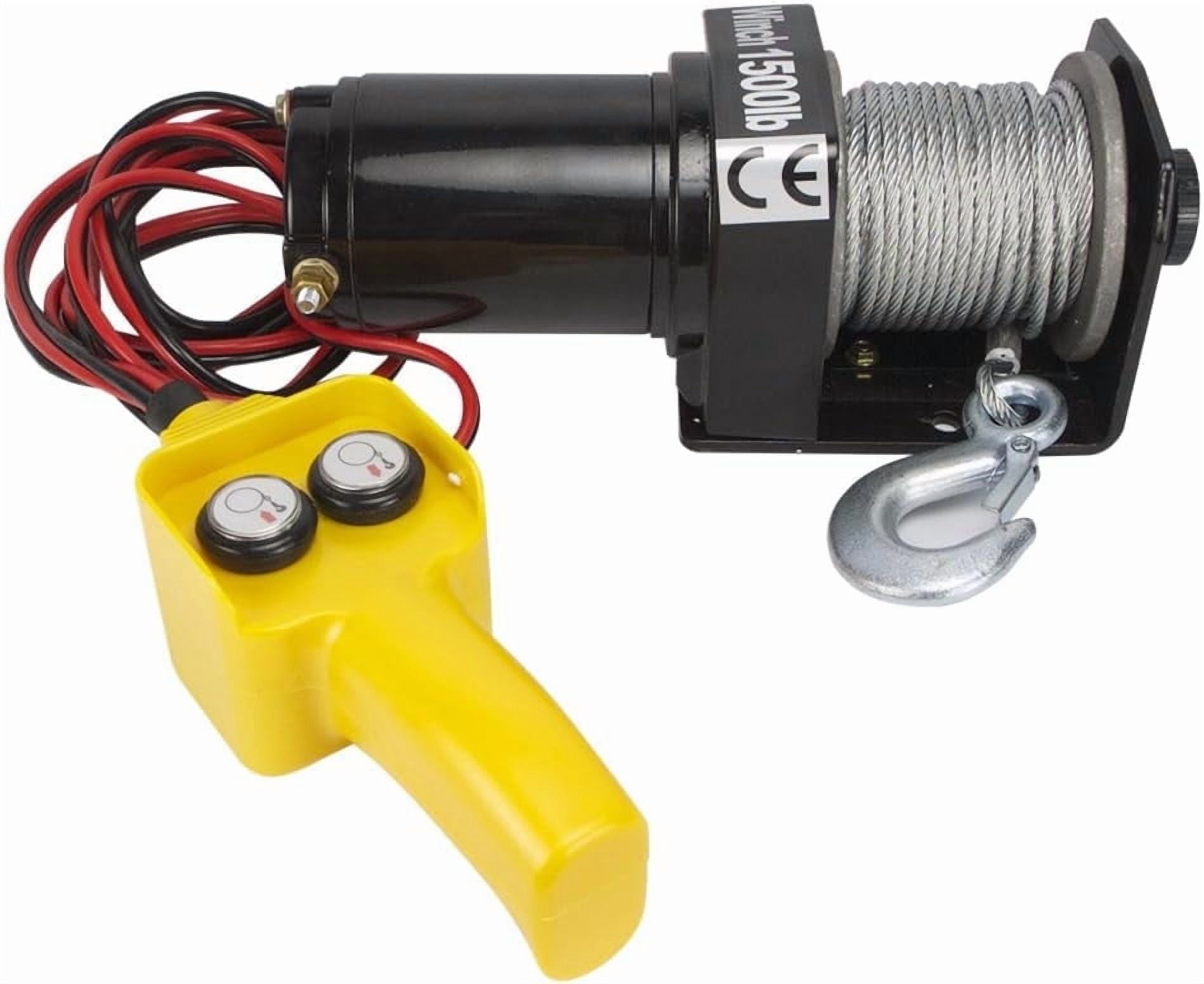 Hiltex 11302 1500 LBS Electric ATV Winch | Off Road Bumpers W/Remote Control Puller