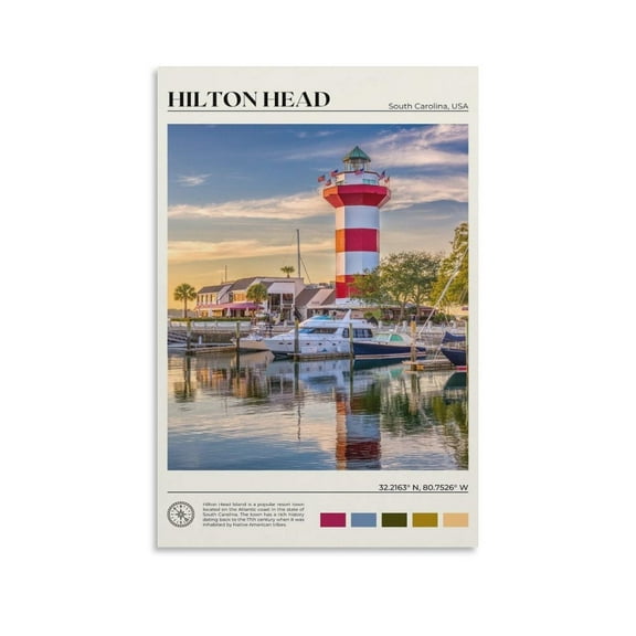 Hilton Head Island Print, Hilton Head Wall Art, Hilton Head Poster, Hilton Head Photo, Hilton Head Wall Decor, USA Print Canvas Wall Art Print Poster For Home School Office Decor