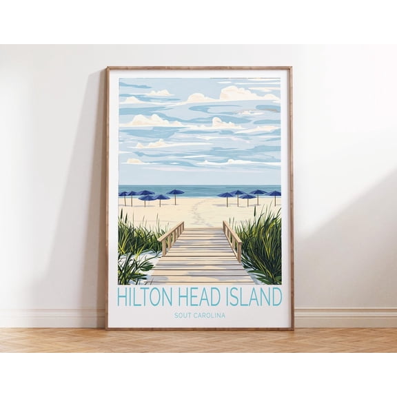 Hilton Head Island South Carolina Coastal Print Unframed Paper Print