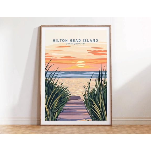 Hilton Head Island South Carolina Coastal Wall Art, Unframed Paper Print Size 8x12