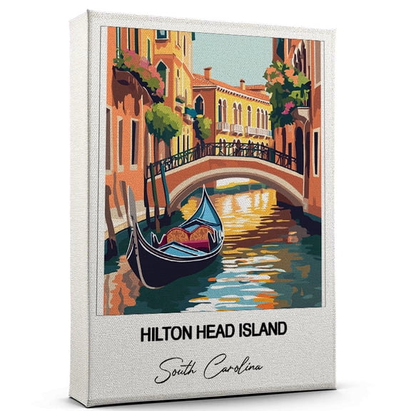 Hilton Head Island Travel Canvas Wall Art  Beautiful Travel Decor for Bedroom, Office South Carolina Canvas Print  Serene and Scenic Wall Decor Gift for Travel Lovers