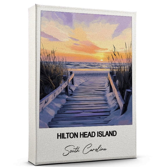 Hilton Head Island Travel Canvas Wall Art  Nature-Inspired Travel Decor with Scenic Views South Carolina Canvas Wall Print  A Captivating Gift for Adventure Seekers