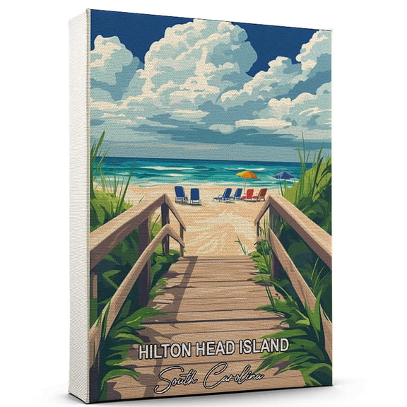 Hilton Head Island Travel Global Destination Canvas  South Carolina Canvas  Celebrate Your Favorite Destination  A Sophisticated Touch to Any Room