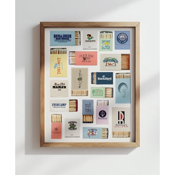 Hilton Head South Carolina Matchbook Wall Art Coastal Decor Hilton Head Island East Coast Summer, Unframed Paper Print