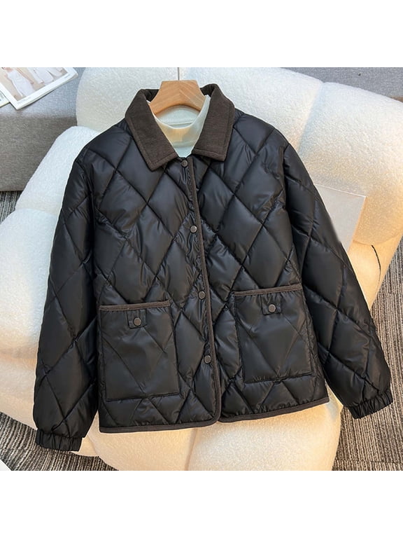 Women's Polyester Jacket Button Solid
