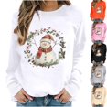 thumbnail image 1 of Hilzaten Womens Long Sleeve Tops Hoodie Loosse Pullover Casual Print Sweatshirts for Women, 1 of 7