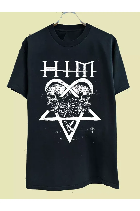 Him Band Distressed Heartagram Logo T Shirt Full Size S-5XL FH969