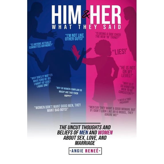 Him and Her/What They Said: The Uncut Thoughts and Beliefs of Men and Women About Sex, Love, and Marriage Paperback 1793379041 9781793379047 Angie Rene