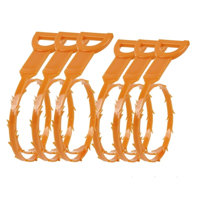 HimaPro 6Pack Plastic Drain Snake Tools, Unclog Hair Drainage for
