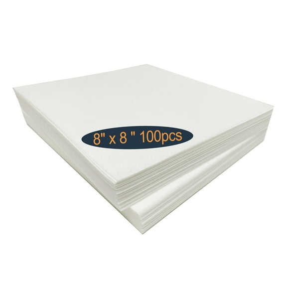 HimaPro Cut Away Embroidery Stabilizer Backing(8" x 8" x 100 PCs) - 100% Polyester - 100 PCs Precut Cutaway Stabilizer Sheets - 2.5oz Medium Weight