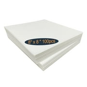 HimaPro Cut Away Embroidery Stabilizer Backing8" x 8" x 100 PCs - 100% Polyester - 100 PCs Precut Cutaway Stabilizer Sheets - 2.5oz Medium Weight