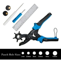 HimaPro Leather Hole Punch Rotary Puncher for Belts, Dog Collars, Saddles, Shoes, Watch Bands