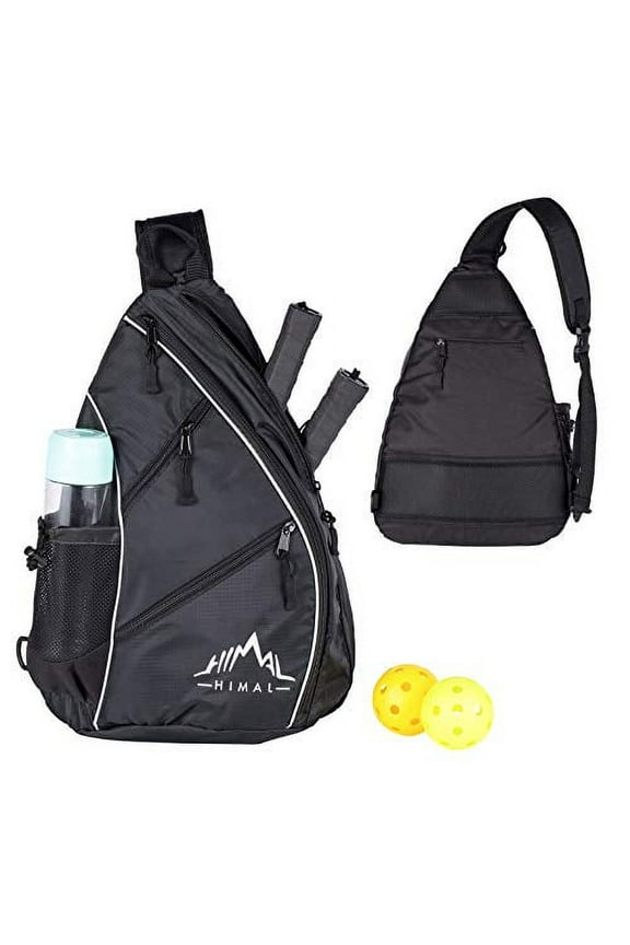 Pickleball Bag- Adjustable Pickleball,Tennis,Racketball Sling Bag - Pickleball Backpack with Water Bottle Holder for Men and Women
