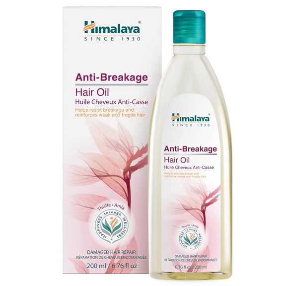 Himalaya Anti-Breakage Hair Oil with Thistle and Amla for Damaged, Fragile Hair and Split ends 6.76oz (200ml)