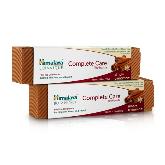 Himalaya Botanique Complete Care Toothpaste with Xylitol and Neem, Cinnamon Flavor, 5.29 oz, 2 Pack