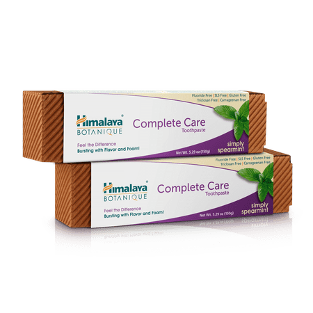Himalaya Botanique Complete Care Toothpaste with Xylitol and Neem, Spearmint Flavor, 5.29 oz, 2 Pack