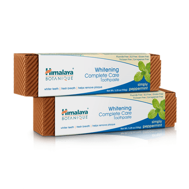 Himalaya Botanique Whitening Complete Care Toothpaste, Peppermint Flavor, 5.29 oz, 2 Pack