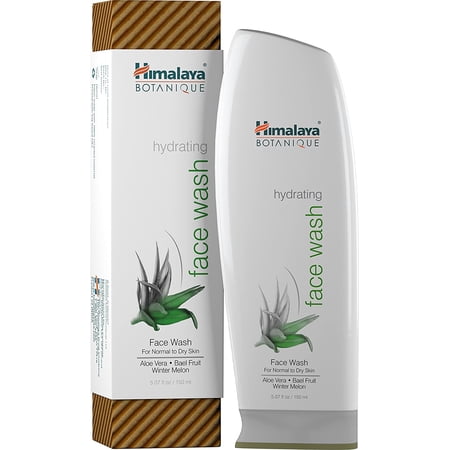 Himalaya Botanique Aloe Vera Hydrating Face Wash for Deep Cleansing and Ultra Moisturizing for Dry, 5.07 oz