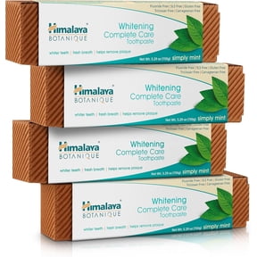 Himalaya Botanique Whitening Complete Care Toothpaste, Mint Flavor, 5.29 oz, 4 pack