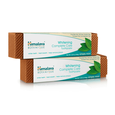 Himalaya Botanique Whitening Complete Care Toothpaste, Mint Flavor, 5.29 oz, 2 Pack