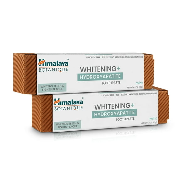 Himalaya Botanique Whitening Hydroxyapatite Toothpaste, Mint Flavor, Nano Hydroxyapatite, 4 oz, 2 pack