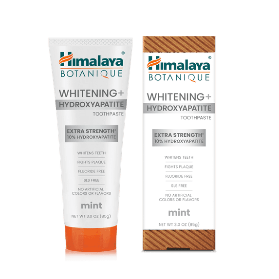 Himalaya Whitening Hydroxyapatite Toothpaste Mint Flavor 3 oz with 10% ...