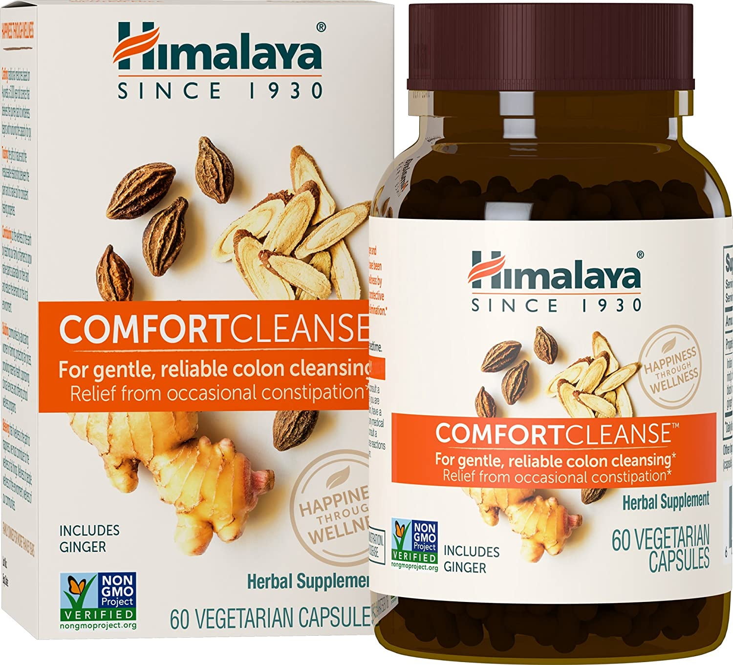 Himalaya Comfort Cleanse for Detox, Gentle Colon Cleanse & Occasional Constipation, 500 mg, 60