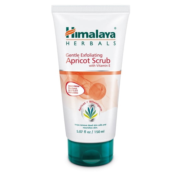 Himalaya Gentle Exfoliating Apricot Scrub with Vitamin E, Exfoliates Dead Skin Cells, For All Skin Types, Free from Parabens, SLS and Phthalates, 150 ml (5.07 oz)