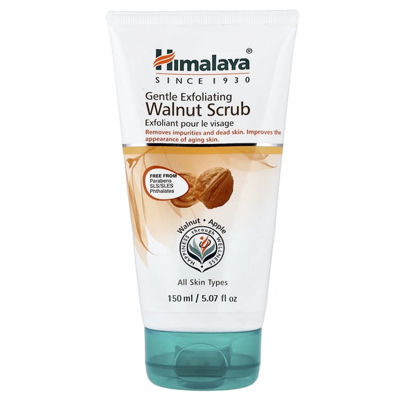 Himalaya Gentle Exfoliating Walnut Scrub for Deep Cleaning, Paraben Free, 5.07 oz