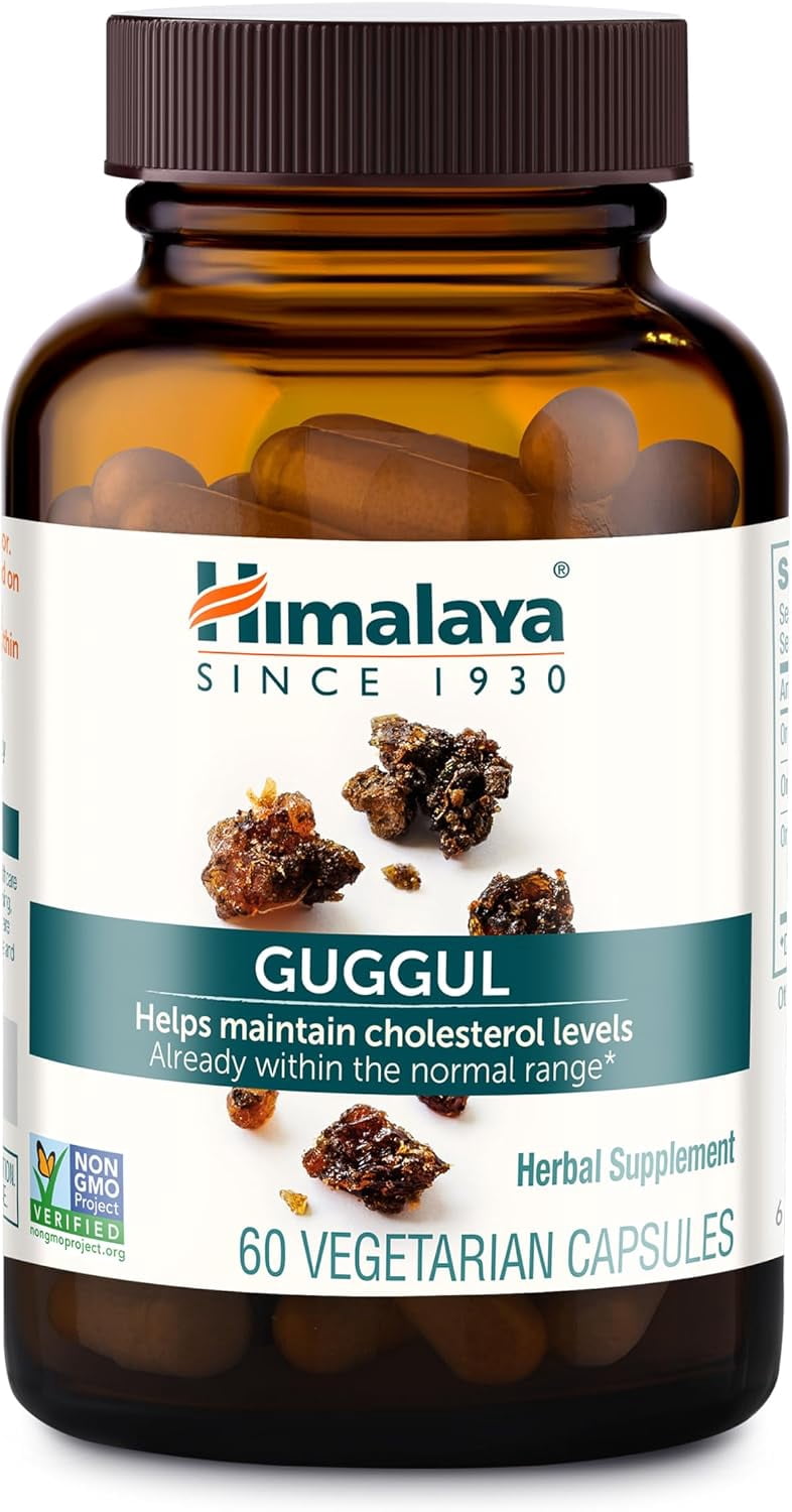 Himalaya Guggul Herbal Supplement, HDL & LDL Support, 60 Capsules