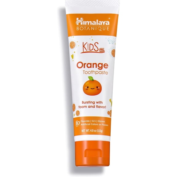 Himalaya Botanique Kids Toothpaste with Xylitol, Orange Flavor, 4 oz