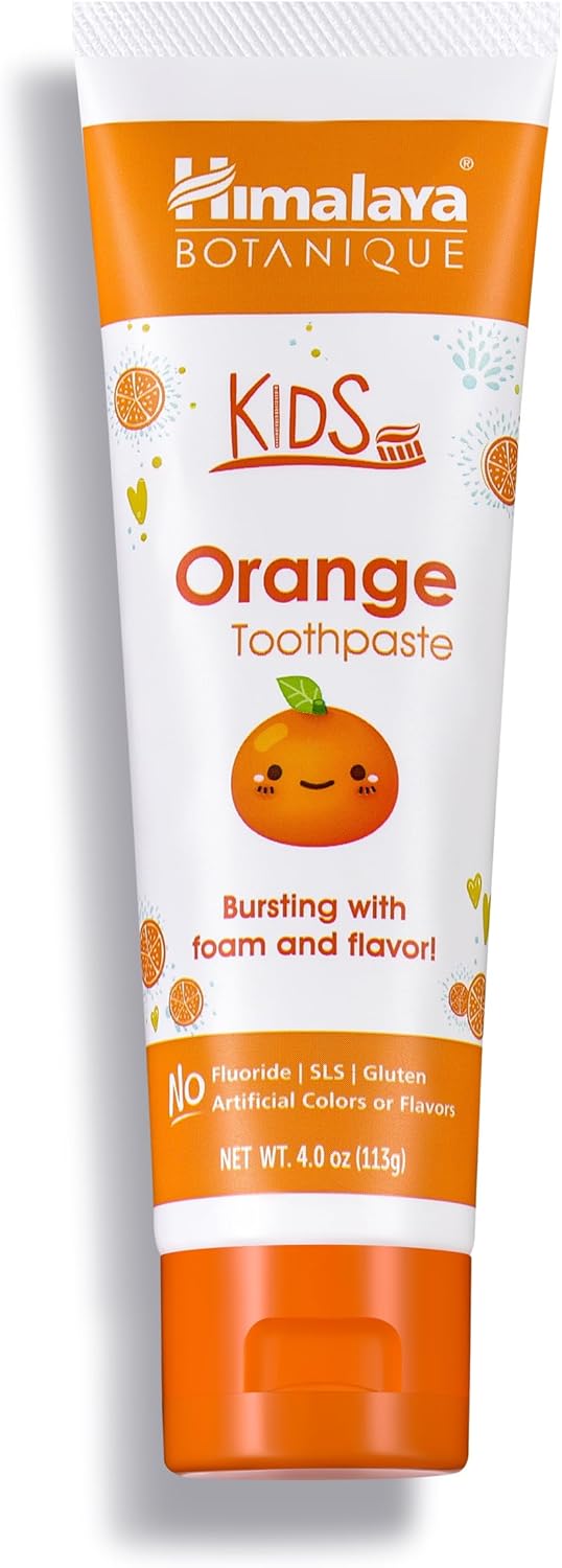 Himalaya Botanique Kids Toothpaste with Xylitol, Orange Flavor, 4 oz