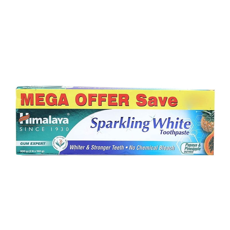 Himalaya Herbals Sparkling White Toothpaste, Oral Care - 150 G (Pack Of ...