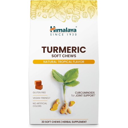Himalaya Turmeric Chews with Curcumin for Healthy Joint Support, and Optimum Flexibility & Mobility, 300 mg of Extracts per Serving, 30 Soft Chews, 15 Day Supply