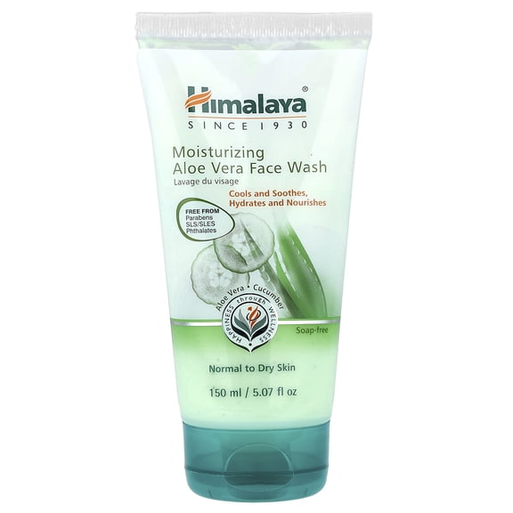 Himalaya Moisturizing Aloe Vera Face Wash, 5.07 fl oz (150 ml)