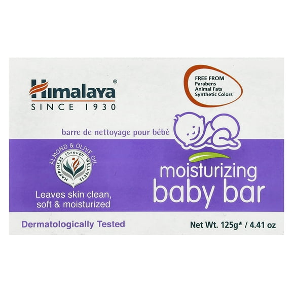 Himalaya Moisturizing Baby Bar Soap, Almond & Olive Oil, 4.41 oz (125 g)