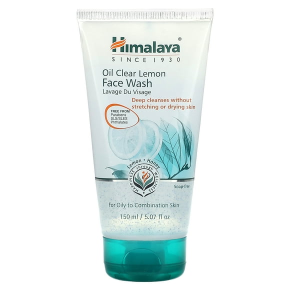 Himalaya Oil Clear Lemon Face Wash and Cleanser with Lemon and Honey, Oily Skin, 150 ml (5.07 fl oz)