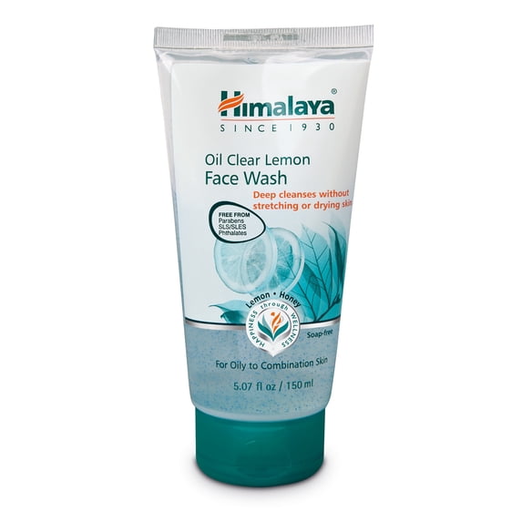 Himalaya Oil Clear Lemon Face Wash and Cleanser with Lemon and Honey, Oily Skin, 150 ml (5.07 fl oz)