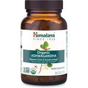 Himalaya Organic Ashwagandha Root for Stress, Energy and Adrenal Support, 670 mg, 90 Caplets