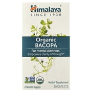 Himalaya Organic Bacopa Herbal Supplement, Supports Calm, Memory, Cognition, 60 Plant-Based Caplets