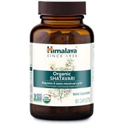 Himalaya Organic Shatavari for Menstrual and PMS Support, 1300 mg, 60 Caplets